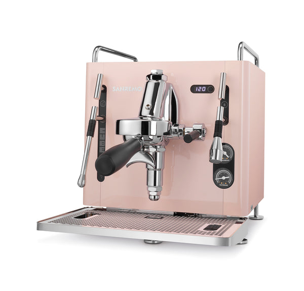 SANREMO Cube R Pink Bundle mit Sanremo AllGround Kaffeemühle