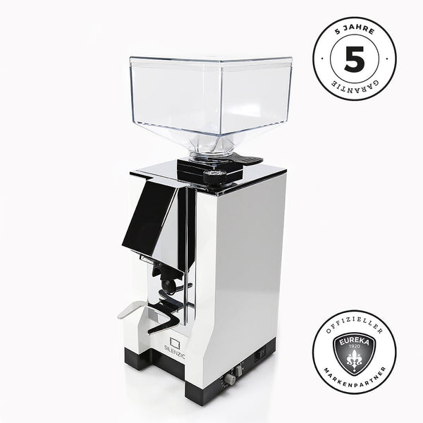 Eureka MIGNON SILENZIO Espressomühle - Weiß 16CR - Timer - 5 Jahre Garantie