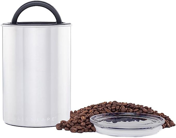 Airscape® coffee can / vacuum container 500g brushed silver