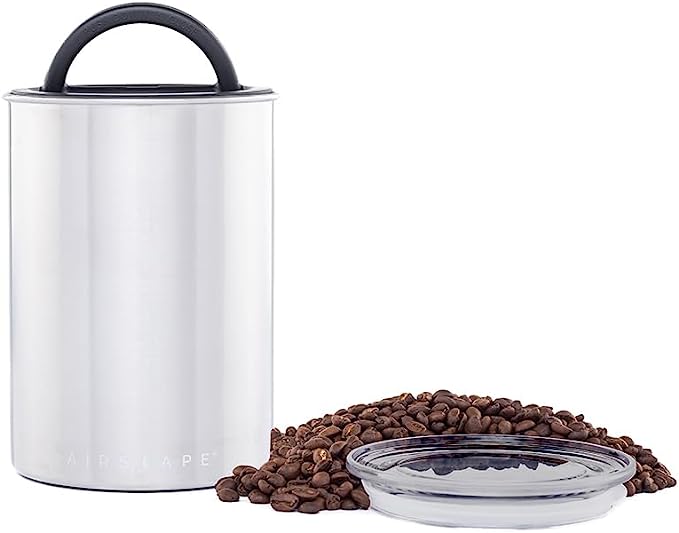 Airscape®500g geborsteld zilveren koffieblik/vacuümcontainer