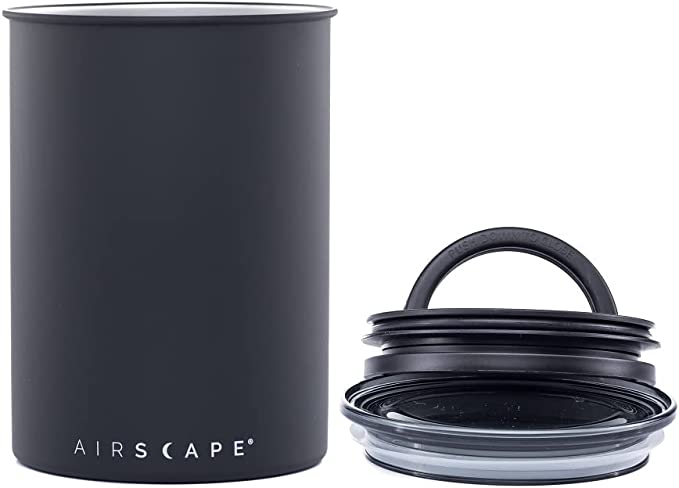 Airscape®500g zwarte koffiekan/vacuümcontainer