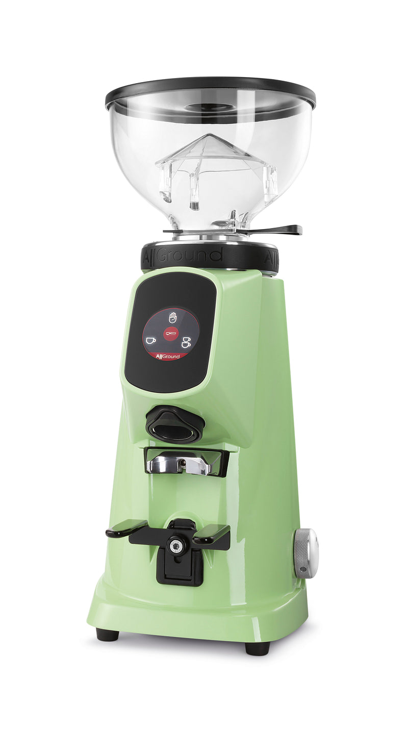 SANREMO Cube R Green Bundle with Sanremo AllGround coffee grinder