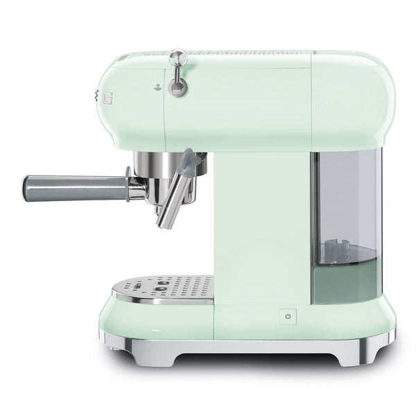 Smeg espresso machine with portafilter ECF01PGEU pastel green