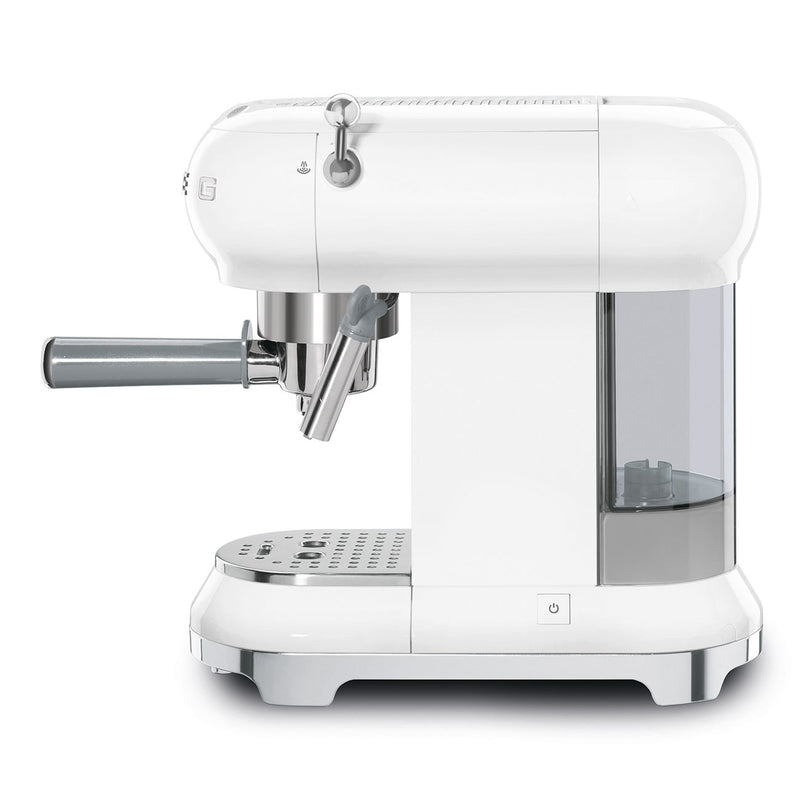 ماكينة إسبريسو سميج مع فلتر القهوة ECF01WHEU باللون الأبيض