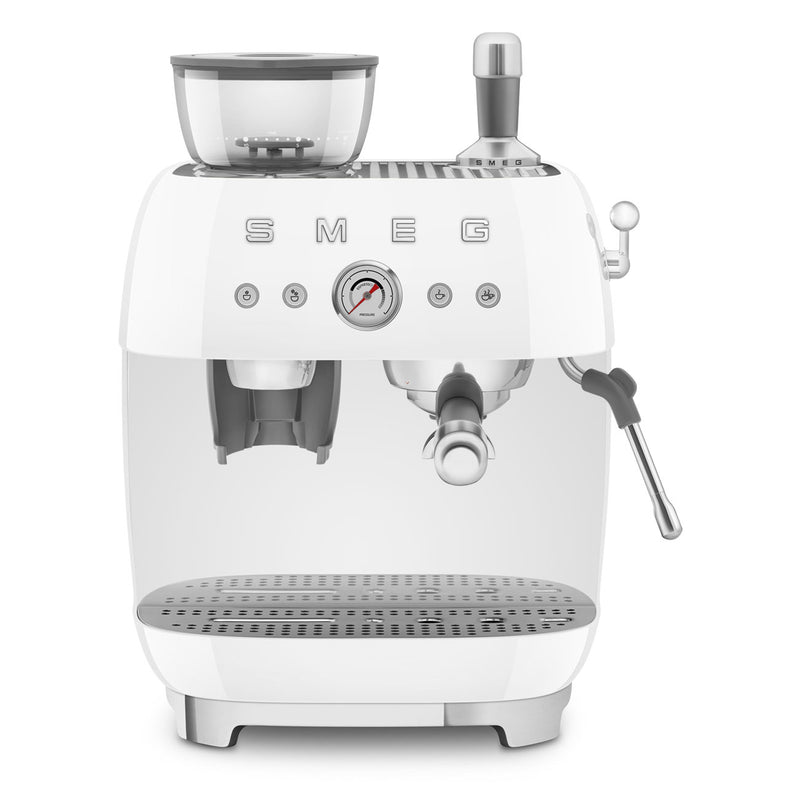 Μηχανή espresso Smeg με μύλο λευκό EGF03WHEU