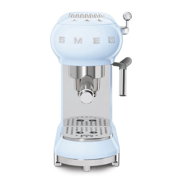 Smeg espresso machine with portafilter ECF01PBEU pastel blue