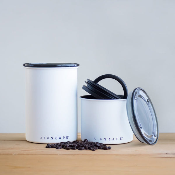 Airscape® coffee can / vacuum container 500g matt white