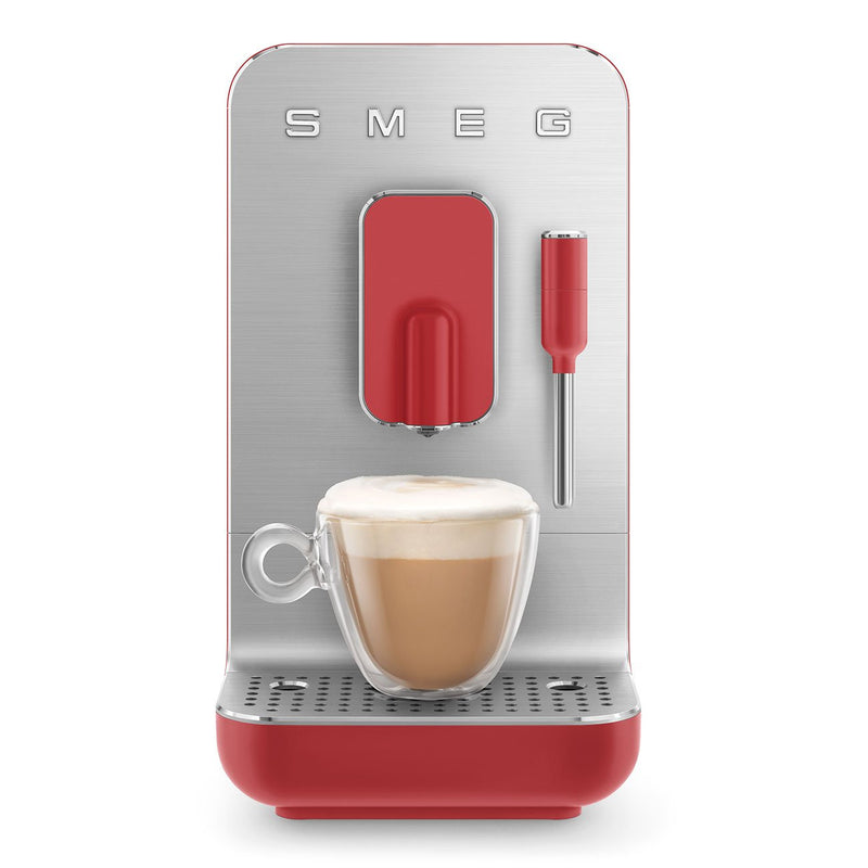 ماكينة صنع القهوة Smeg bcc02 مع وظيفة رغوة الحليب، أحمر مطفي 2023