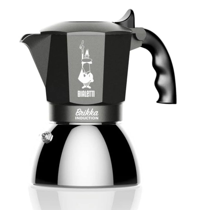 Bialetti 0007317 Brikka - Cafetera de inducción, 4 tazas (160 ml), espresso  como en el bar, apta para todo tipo de fuegos, diseño elegante & Café Mocha  Vaso 250g (con Tapón) Vaso 