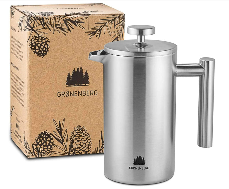 Groenenberg stainless steel French Press 1 liter incl. replacement filter