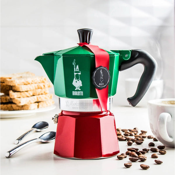 Máquina de café espresso Bialetti Moka Express Italia Tricolore - 3 tazas