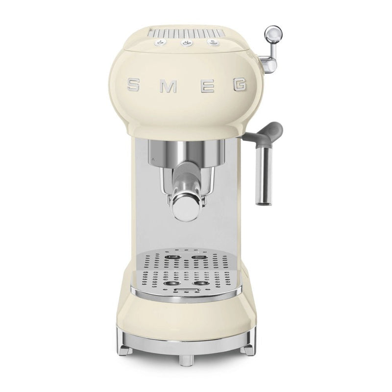 Máquina de café espresso SMEG con soporte de pantalla ECF01CREU crema