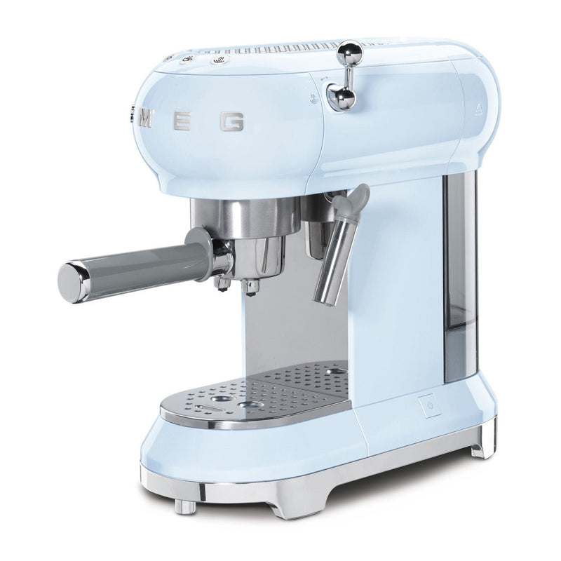 Smeg espresso machine with portafilter ECF01PBEU pastel blue
