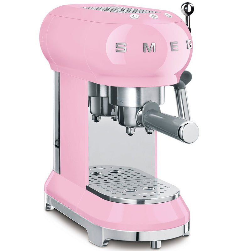 SMEG máquina de espresso con soporte de pantalla ECF01PEU cadillac rosa