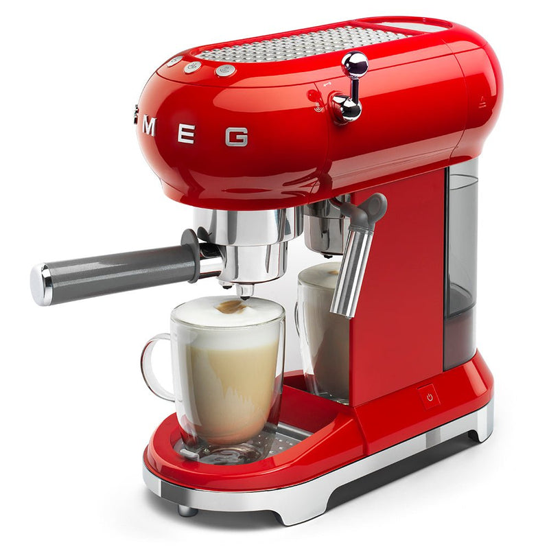 ماكينة إسبريسو سميج مع فلتر القهوة ECF01RDEU باللون الأحمر