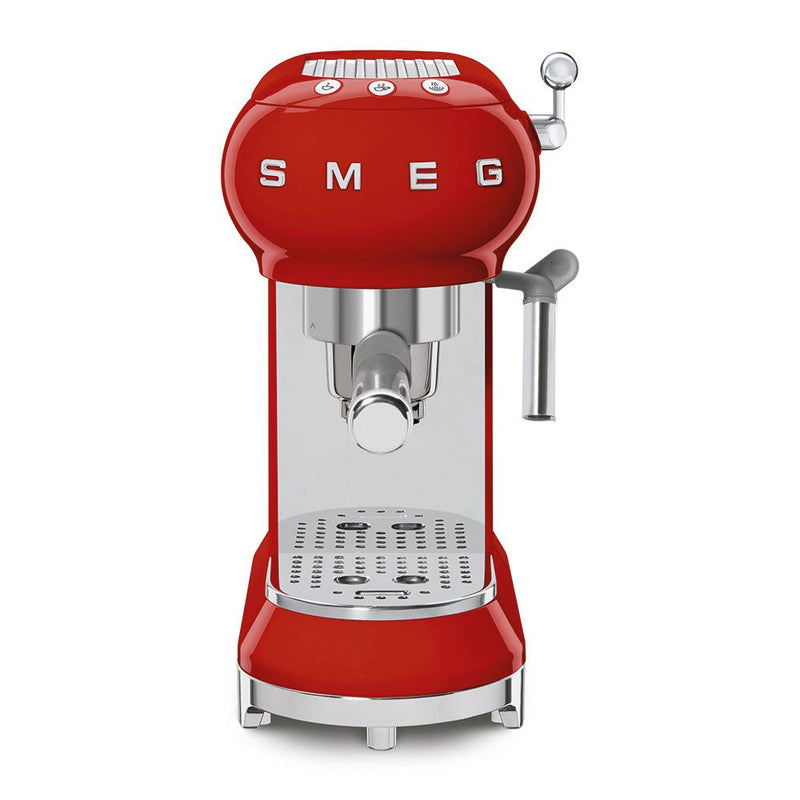 Smeg espresso machine with portafilter ECF01RDEU red
