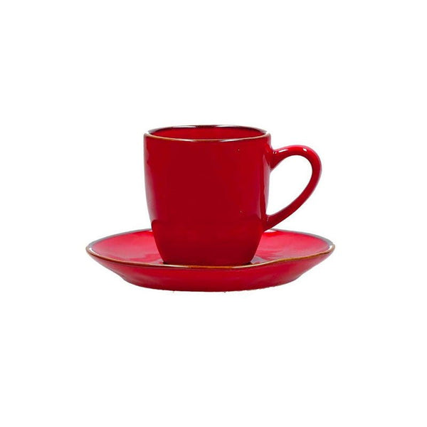 Rose & Tulipani espresso cup and saucer red
