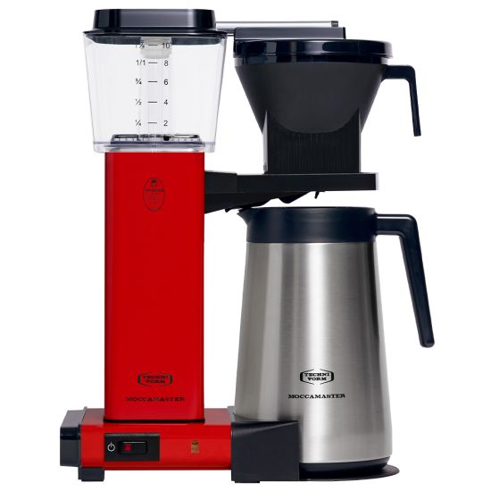Filter coffee machine Moccamaster KBGT 741 with red thermos flask